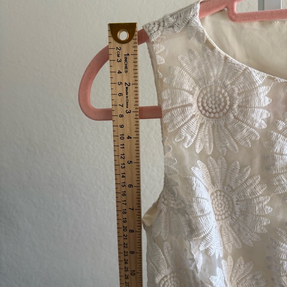 Banana Republic Ivory Lace Dress Size 10 Tall Bridal Shower Graduation Classy - Picture 10 of 13